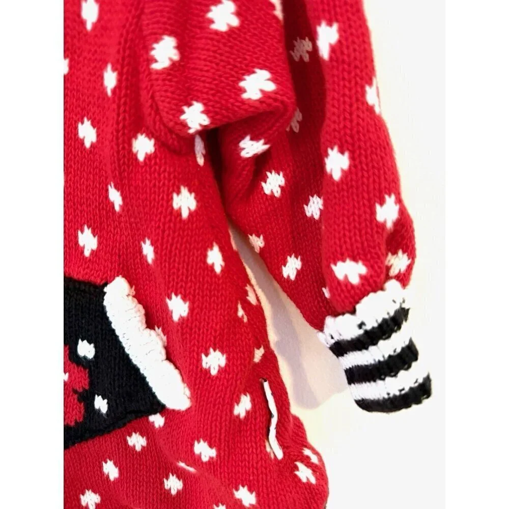 Vintage Gymboree Sweater Red White Winter Kids xs 90s